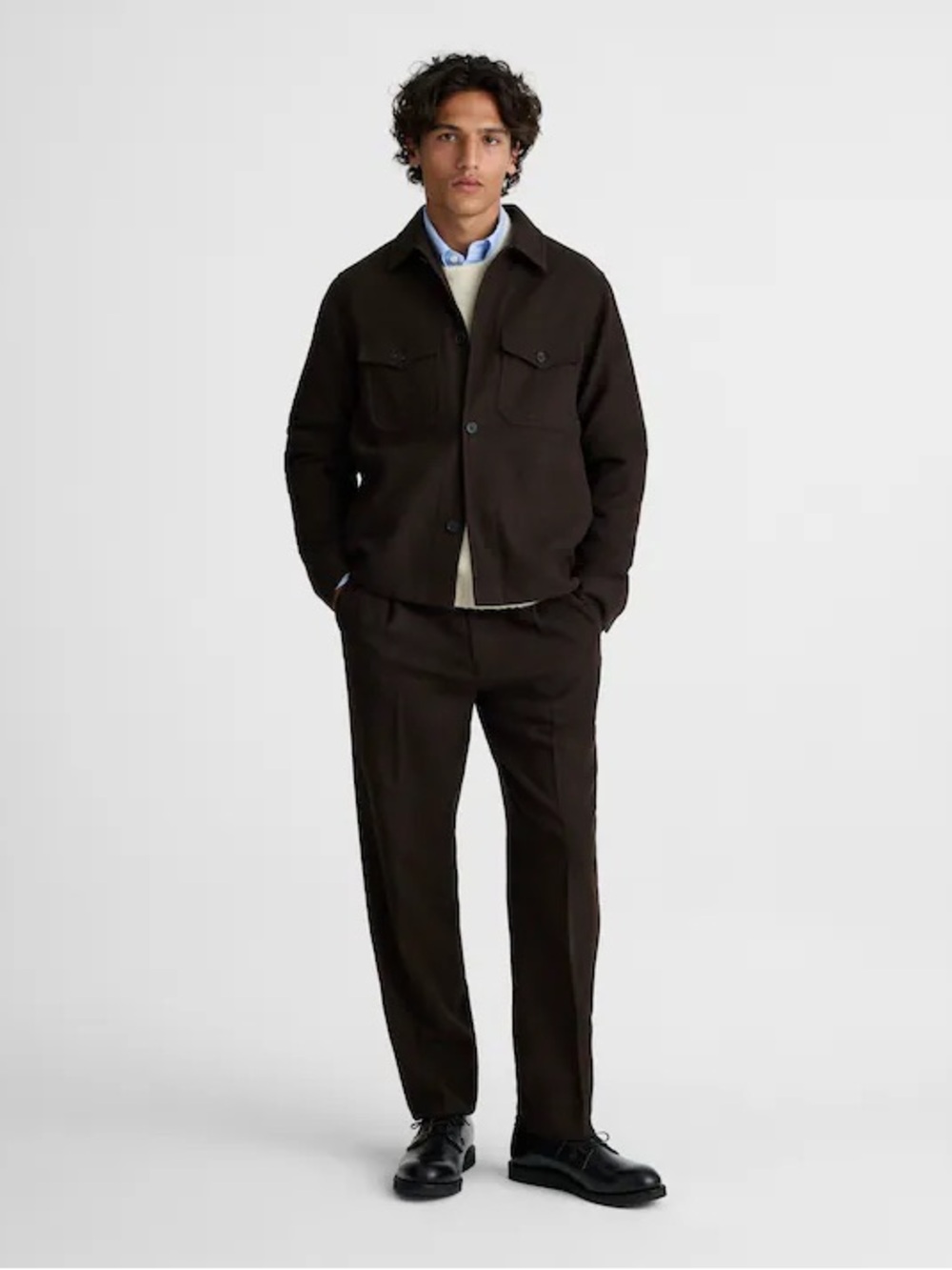 Madewell Patch-Pocket Shirt-Jacket in Wool Blend Mens NWT
